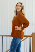 Load image into Gallery viewer, Enjoy This Moment V Neck Blouse In Toffee