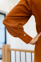 Load image into Gallery viewer, Enjoy This Moment V Neck Blouse In Toffee