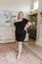 Load image into Gallery viewer, Head Over Heels Asymmetrical Neckline Dress