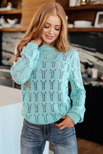 Load image into Gallery viewer, Hole In One Sheer Pointelle Knit Sweater