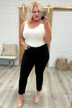 Load image into Gallery viewer, Edith Mid Rise Classic Slim Jeans in Black