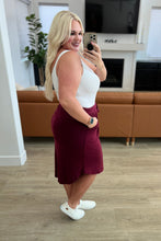 Load image into Gallery viewer, Self-Tie Tulip Hem Skirt in Dark Burgundy