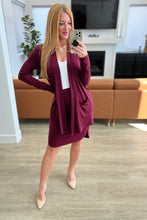 Load image into Gallery viewer, Self-Tie Tulip Hem Skirt in Dark Burgundy
