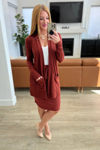 Load image into Gallery viewer, Self-Tie Tulip Hem Skirt in Dark Rust