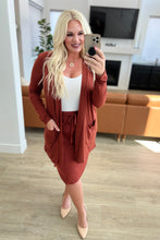 Load image into Gallery viewer, Self-Tie Tulip Hem Skirt in Dark Rust
