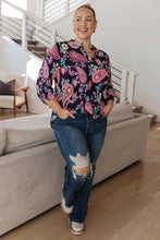 Load image into Gallery viewer, Little Lovely Blouse in Navy Paisley