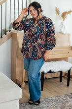 Load image into Gallery viewer, Lizzy Top in Wine Paisley