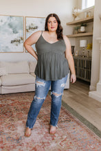 Load image into Gallery viewer, Never Not Loving V-Neck Cami in Gray Green