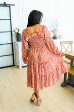 Load image into Gallery viewer, Now Is Your Chance Floral Midi Dress In Rust