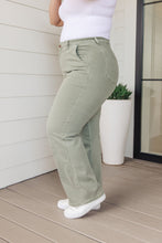 Load image into Gallery viewer, Phoebe High Rise Front Seam Straight Jeans in Sage