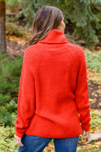 Load image into Gallery viewer, Steady Pace Roll Neck Sweater In Red