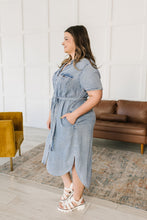 Load image into Gallery viewer, Wait For It Denim Shirtdress