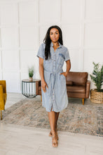 Load image into Gallery viewer, Wait For It Denim Shirtdress