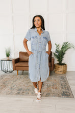 Load image into Gallery viewer, Wait For It Denim Shirtdress