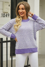 Load image into Gallery viewer, Printed Round Neck Dropped Shoulder Sweater