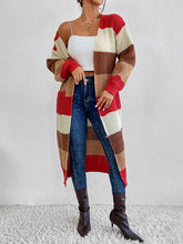 Load image into Gallery viewer, Color Block Open Front Longline Cardigan