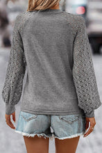 Load image into Gallery viewer, Lace Detail Lantern Sleeve T-Shirt