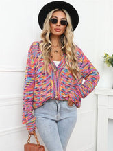 Load image into Gallery viewer, Button Up Dropped Shoulder Cardigan