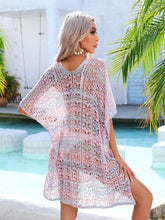 Load image into Gallery viewer, Slit Openwork V-Neck Cover Up