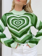 Load image into Gallery viewer, Heart Mock Neck Long Sleeve Sweater