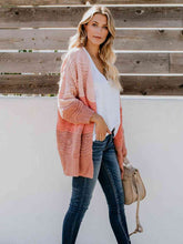Load image into Gallery viewer, Color Block  Openwork Open Front Cardigan