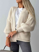 Load image into Gallery viewer, Open Front Dropped Shoulder Cardigan