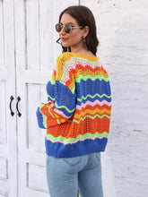Load image into Gallery viewer, Openwork Round Neck Knit Top