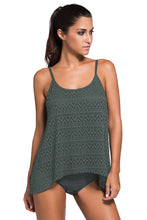 Load image into Gallery viewer, Full Size Spaghetti Strap Scoop Neck Tankini Set