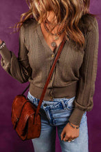 Load image into Gallery viewer, Button Up V-Neck Long Sleeve Cardigan
