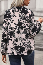 Load image into Gallery viewer, Printed Tie Neck Balloon Sleeve Blouse