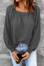 Load image into Gallery viewer, Square Neck Waffle-Knit Top