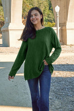 Load image into Gallery viewer, DOORBUSTER DEAL: Basic Bae Full Size Ribbed Round Neck Long Sleeve Knit Top