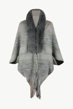 Load image into Gallery viewer, Open Front Fringe Hem Poncho