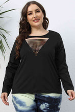 Load image into Gallery viewer, Plus Size Cutout Front Long Sleeve T-Shirt