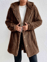 Load image into Gallery viewer, Button Down Hooded Coat