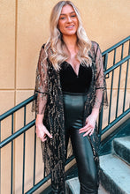 Load image into Gallery viewer, Sequin Open Front Sheer Cardigan