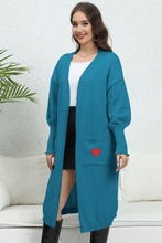 Load image into Gallery viewer, Lantern Sleeve Open Front Pocketed Cardigan
