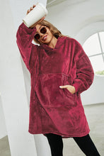 Load image into Gallery viewer, Kangaroo Pocket Dropped Shoulder Hoodie