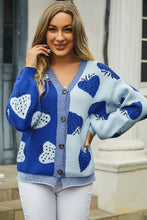 Load image into Gallery viewer, Printed V-Neck Button-Down Long Sleeve Cardigan