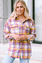 Load image into Gallery viewer, Plaid Button Down Collared Jacket
