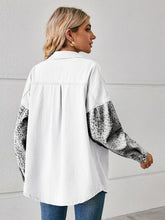 Load image into Gallery viewer, Leopard Button Up Denim Jacket