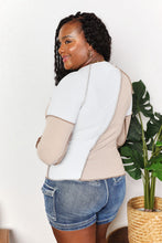 Load image into Gallery viewer, Double Take Color Block Exposed Seam Top