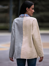 Load image into Gallery viewer, Plaid Contrast Drop Shoulder Shacket