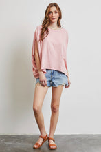 Load image into Gallery viewer, HEYSON Full Size Garment-Dyed Boat Neck Oversized Top