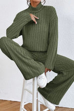 Load image into Gallery viewer, Mock Neck Dropped Shoulder Top and Pants Set