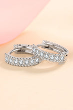 Load image into Gallery viewer, 925 Sterling Silver Inlaid Moissanite Huggie Earrings