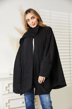 Load image into Gallery viewer, HEYSON Full Size Open Front Cardigan with Scarf Design