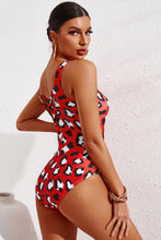 Load image into Gallery viewer, Full Size Tie-Dye Crisscross Back One-Piece Swimsuit