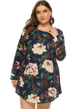 Load image into Gallery viewer, Full Size Floral Long Sleeve Mini Dress