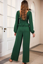 Load image into Gallery viewer, Smocked Square Neck Top and Pants Set